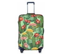 Cchgkpd Cactus Floral Bloom Print Personalized Elastic Washable Luggage Cover for 18-32 Inch Suitcases
