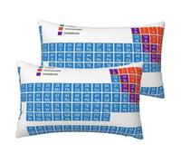 Cchgkpd Chemical Periodic Table Print Faux Linen Pillowcase Set Two-Piece Printed Bedding Set For A Modern Home Decor