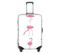 Cchgkpd Flamingos On White Print Personalized Elastic Washable Luggage Cover for 18-32 Inch Suitcases