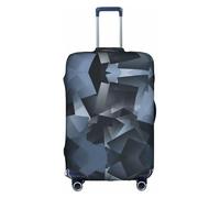 Cchgkpd Gray Mosaic Print Personalized Elastic Washable Luggage Cover for 18-32 Inch Suitcases