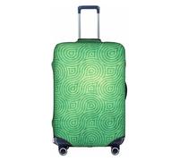 Cchgkpd Green Curve Texture Print Personalized Elastic Washable Luggage Cover for 18-32 Inch Suitcases