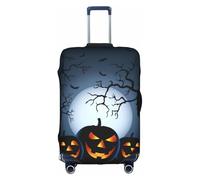 Cchgkpd Halloween with Pumpkins Print Personalized Elastic Washable Luggage Cover for 18-32 Inch Suitcases
