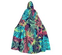 Cchgkpd Illustration Digital Art Leaf Print Hooded Cloak Renaissance Style Halloween Cosplay Costume Medieval Hooded Robe For Men And Women