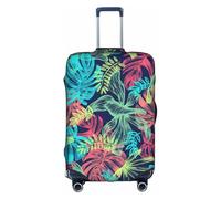 Cchgkpd Illustration Digital Art Leaf Print Personalized Elastic Washable Luggage Cover for 18-32 Inch Suitcases