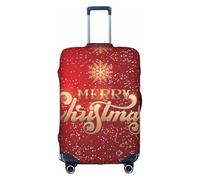 Cchgkpd Merry Christmas Too Print Personalized Elastic Washable Luggage Cover for 18-32 Inch Suitcases