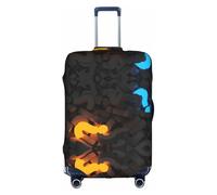 Cchgkpd Question Mark Print Personalized Elastic Washable Luggage Cover for 18-32 Inch Suitcases