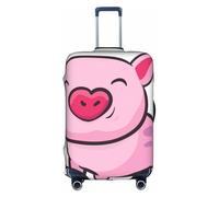Cchgkpd Smile Pink Pig Print Personalized Elastic Washable Luggage Cover for 18-32 Inch Suitcases