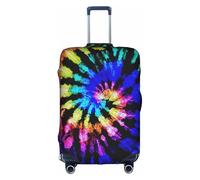 Cchgkpd Tie Dye Print Personalized Elastic Washable Luggage Cover for 18-32 Inch Suitcases