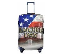 Cchgkpd Us Military Soldiers Patriotic Memorial Day Print Personalized Elastic Washable Luggage Cover for 18-32 Inch Suitcases