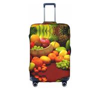 Cchgkpd Variety Fresh Vegetables Fruits Print Personalized Elastic Washable Luggage Cover for 18-32 Inch Suitcases