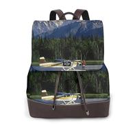 cchgnm Airplane On Lake Print Elegant Lightweight Women'S Backpack Is Suitable For Various Occasions Such As Work,Travel,And Dates.
