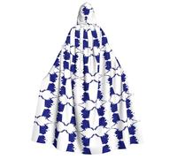 cchgnm Alaska State Flag Map Print Halloween Role Playing Costume,Medieval Retro Wizard Robe, Adult Hooded Knight Cape For Men And Women