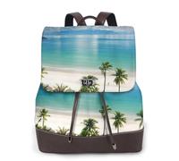 cchgnm Beach And Palm Tree Print Elegant Lightweight Women'S Backpack Is Suitable For Various Occasions Such As Work,Travel,And Dates.