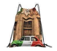 cchgnm Beautiful Italy Print Lightweight And Foldable Drawstring Gym Bag,Multi-Functional Sports Yoga Travel Storage Bag