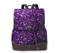 cchgnm Beautiful Purple Glitter Print Elegant Lightweight Women'S Backpack Is Suitable For Various Occasions Such As Work,Travel,And Dates.