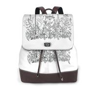 cchgnm Black And White Flowers Print Elegant Lightweight Women'S Backpack Is Suitable For Various Occasions Such As Work,Travel,And Dates.