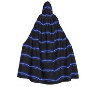 cchgnm Blue Constellation Galaxy Print Halloween Role Playing Costume,Medieval Retro Wizard Robe, Adult Hooded Knight Cape For Men And Women