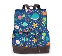 cchgnm Cartoon Sea Fish Print Elegant Lightweight Women'S Backpack Is Suitable For Various Occasions Such As Work,Travel,And Dates.