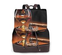 cchgnm Cigar And Whiskey Print Elegant Lightweight Women'S Backpack Is Suitable For Various Occasions Such As Work,Travel,And Dates.