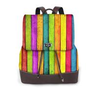 cchgnm Colored Wooden Board Print Elegant Lightweight Women'S Backpack Is Suitable For Various Occasions Such As Work,Travel,And Dates.