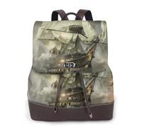 cchgnm Cool Pirate Ship Print Elegant Lightweight Women'S Backpack Is Suitable For Various Occasions Such As Work,Travel,And Dates.