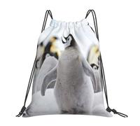 cchgnm Cute Penguin Animal Pattern Print Lightweight And Foldable Drawstring Gym Bag,Multi-Functional Sports Yoga Travel Storage Bag