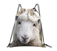 cchgnm Cute Sheep Lamb Print Lightweight And Foldable Drawstring Gym Bag,Multi-Functional Sports Yoga Travel Storage Bag