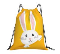 cchgnm Easter Bunny Eggs Spring Flower Rabbit Print Lightweight And Foldable Drawstring Gym Bag,Multi-Functional Sports Yoga Travel Storage Bag
