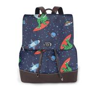 cchgnm Funny Astronaut Dinosaur Rocket Print Elegant Lightweight Women'S Backpack Is Suitable For Various Occasions Such As Work,Travel,And Dates.