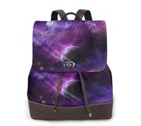 cchgnm Galaxy Starry Space Purple Starry Print Elegant Lightweight Women'S Backpack Is Suitable For Various Occasions Such As Work,Travel,And Dates.