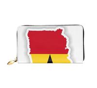 cchgnm Ghana Flag Map Print Classic Leather Long Clutch Wallet,Stylish Men'Sand Women's Wallet with Zipper and Multiple Card Slots.