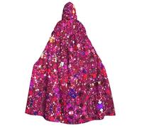 cchgnm Glitter Pattern Print Halloween Role Playing Costume,Medieval Retro Wizard Robe, Adult Hooded Knight Cape For Men And Women