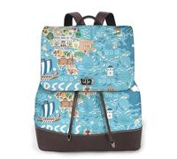 cchgnm Greece Map Print Elegant Lightweight Women'S Backpack Is Suitable For Various Occasions Such As Work,Travel,And Dates.