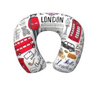 cchgnm I Love London Print Travel Pillow,Memory Foam Neck Pillow,Portable Pillow For Hotels,Camping,Side Sleepers And Back Sleepers