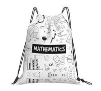 cchgnm Mathematics Print Print Lightweight And Foldable Drawstring Gym Bag,Multi-Functional Sports Yoga Travel Storage Bag