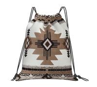 cchgnm Native American Print Lightweight And Foldable Drawstring Gym Bag,Multi-Functional Sports Yoga Travel Storage Bag