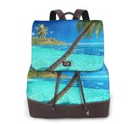 cchgnm Ocean Tropical Island Print Elegant Lightweight Women'S Backpack Is Suitable For Various Occasions Such As Work,Travel,And Dates.