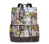cchgnm Paris Street Scene Eiffel Tower Print Elegant Lightweight Women'S Backpack Is Suitable For Various Occasions Such As Work,Travel,And Dates.