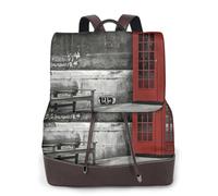 cchgnm Phone Booth In London Streets Print Elegant Lightweight Women'S Backpack Is Suitable For Various Occasions Such As Work,Travel,And Dates.