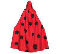 cchgnm Polka Dot Print Halloween Role Playing Costume,Medieval Retro Wizard Robe, Adult Hooded Knight Cape For Men And Women