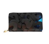 cchgnm Question Mark Print Classic Leather Long Clutch Wallet,Stylish Men'Sand Women's Wallet with Zipper and Multiple Card Slots.