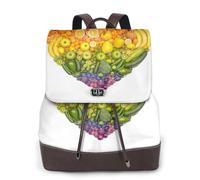 cchgnm Rainbow Vegetable And Fruit Print Elegant Lightweight Women'S Backpack Is Suitable For Various Occasions Such As Work,Travel,And Dates.
