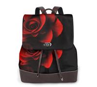 cchgnm Red Rose Print Elegant Lightweight Women'S Backpack Is Suitable For Various Occasions Such As Work,Travel,And Dates.