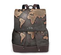 cchgnm Rust World Map Print Elegant Lightweight Women'S Backpack Is Suitable For Various Occasions Such As Work,Travel,And Dates.
