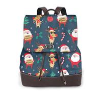 cchgnm Santa Claus Christmas Print Elegant Lightweight Women'S Backpack Is Suitable For Various Occasions Such As Work,Travel,And Dates.