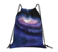 cchgnm Space Spiral Cosmic Energy Print Lightweight And Foldable Drawstring Gym Bag,Multi-Functional Sports Yoga Travel Storage Bag