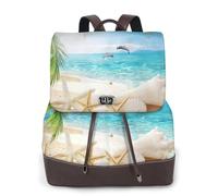 cchgnm Starfish Beach Sea Palms Print Elegant Lightweight Women'S Backpack Is Suitable For Various Occasions Such As Work,Travel,And Dates.