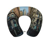 cchgnm Streets Of New York City Print Travel Pillow,Memory Foam Neck Pillow,Portable Pillow For Hotels,Camping,Side Sleepers And Back Sleepers