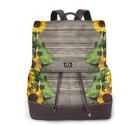 cchgnm Sunflowers Wooden Board Print Elegant Lightweight Women'S Backpack Is Suitable For Various Occasions Such As Work,Travel,And Dates.