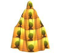 cchgnm Tennis Ball Print Halloween Role Playing Costume,Medieval Retro Wizard Robe, Adult Hooded Knight Cape For Men And Women